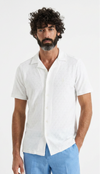 Regular Fit Ivory Off White Resort Short Sleeve Shirt