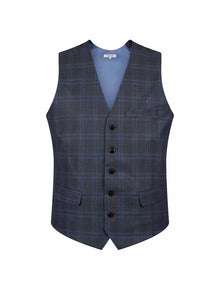  arch-indigo-check-tailored-mens-single-breasted-waistcoat-pearly-king
