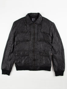  Regular Fit Bullitt Black Leather Jacket