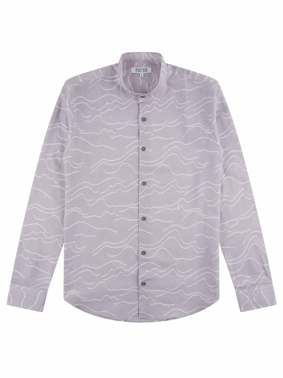 carver-pale-lilac-printed-mens-casual-grandad-collar-long-sleeve-shirt-pearly-king