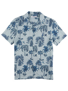  esprit-blue-printed-mens-resort-collar-short-sleeve-shirt-pearly-king