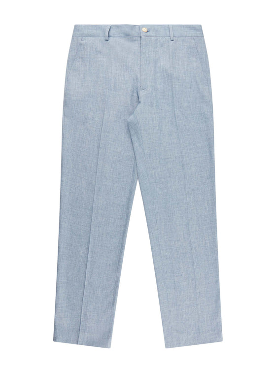 Wide Fit Felix Washed Blue Tailored Trouser