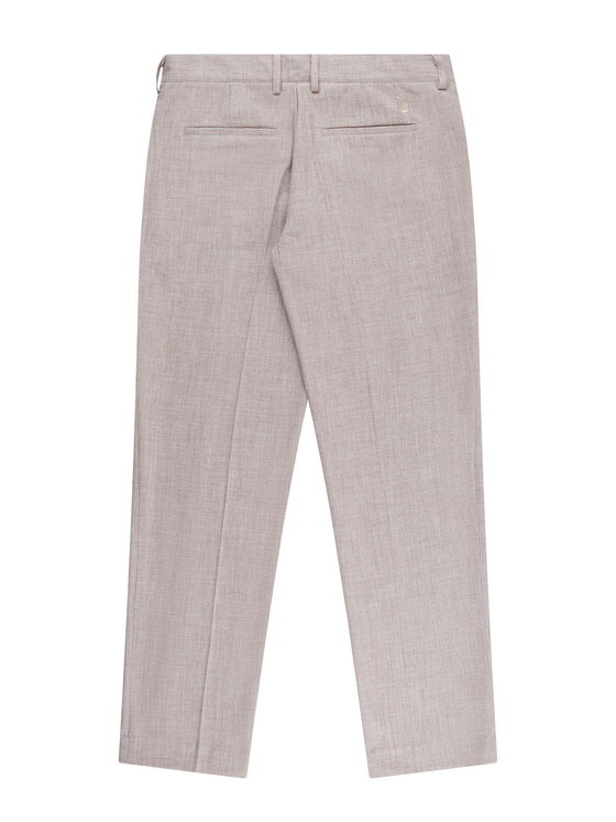Wide Fit Felix Washed Brown Tailored Trouser