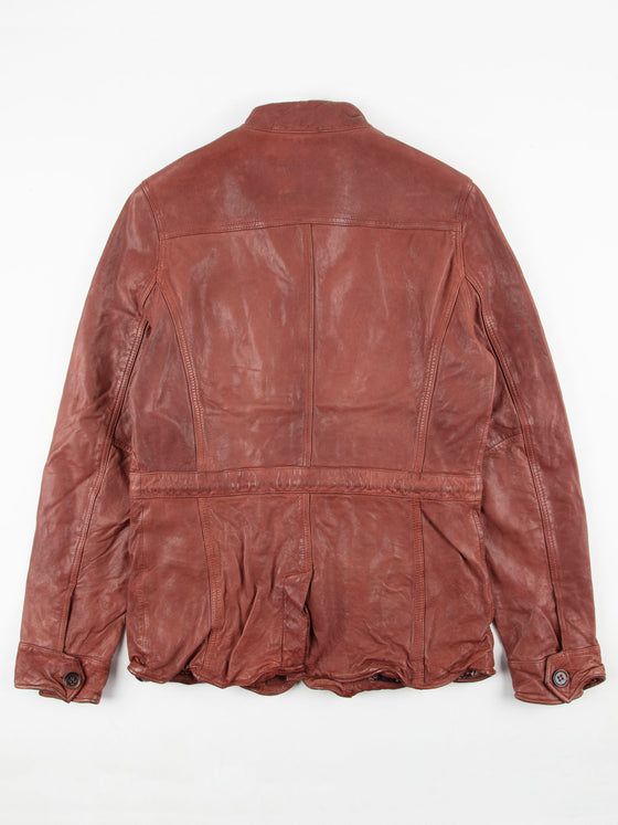 Regular Fit Jungle Clay Leather Jacket