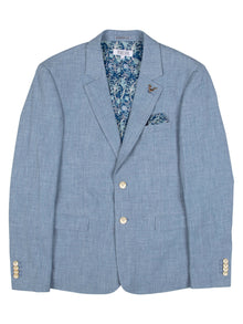  Regular Fit Flood Pale Blue Single Breasted Blazer