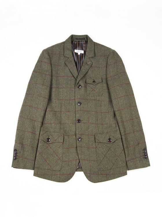 Regular Fit Smite Khaki Check Single Breasted Blazer