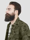 Regular fit mens casual utility style khaki camo jacket pearly king