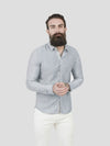 Regular fit mens silk blend floral jacquard sky casual long sleeve shirt pearly king