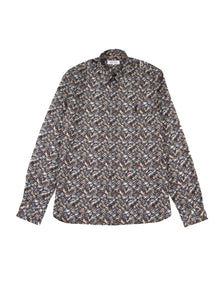  Regular Fit Obey Beige/Rust Printed Long Sleeve Shirt