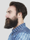 Regular fit mens cotton indigo washed out stripe casual long sleeve shirt pearly king
