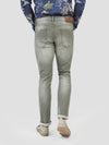Stretch mens olive colour slim fit denim jean pearly king
