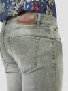 Stretch mens olive colour slim fit denim jean pearly king
