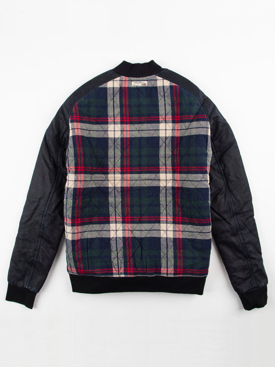 Regular Fit Distinct Navy Check Casual Jacket