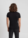 Regular Fit Luxe Black Short Sleeve Knitted Polo Shirt