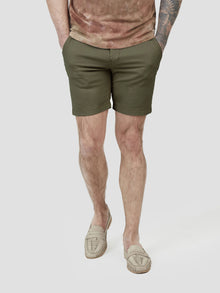  Comfortable stretch mens classic khaki chino short pearly king