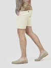Comfortable stretch mens classic stone chino short pearly king