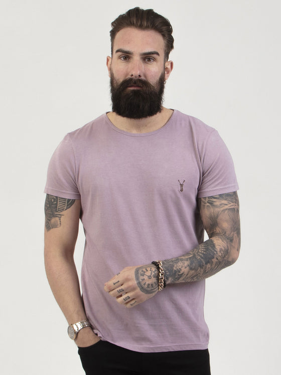 Regular fit mens cotton jersey essential core basic plain taupe t shirt pearly king