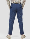 Comfortable stretch mens tailored trouser navy pearly king