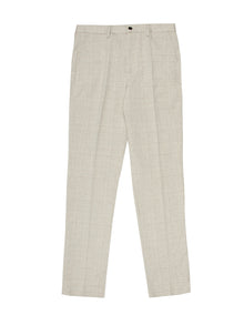  Linen stretch mens tailored trouser beige pearly king