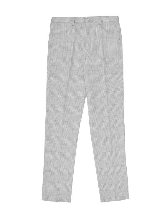 Linen stretch mens tailored trouser grey pearly king
