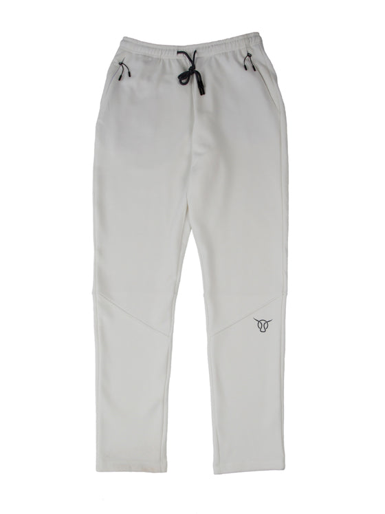 Slim Fit Mid Stretch Domain White Jogger