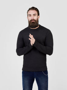  Regular Fit Nevis Charcoal Crew Neck Knit