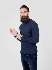  Regular Fit Nevis Navy Crew Neck Knit