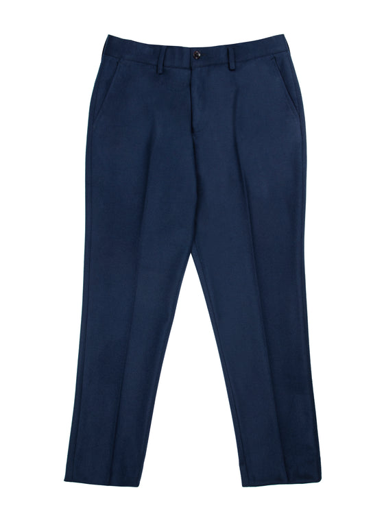 Slim Fit Mid Stretch Chipper Navy Tailored Trouser