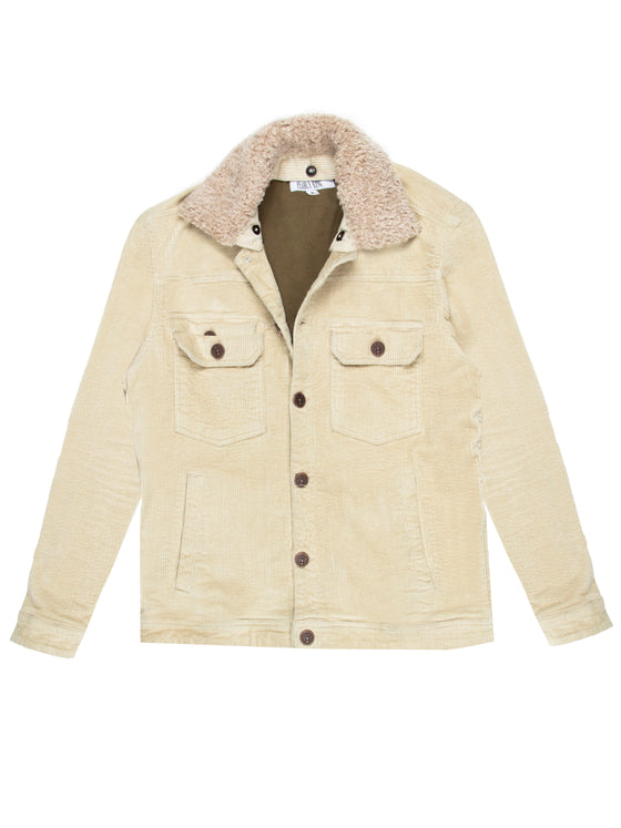 Boxy Fit Able Ecru Corduroy Jacket