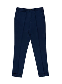  Tapered Fit Mid Stretch Titan Navy Branded Mens Tailored Trouser