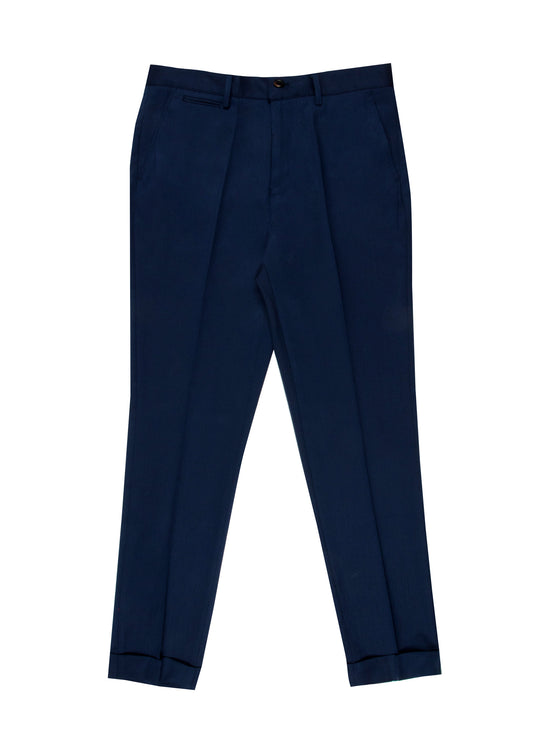 Tapered Fit Mid Stretch Titan Navy Branded Mens Tailored Trouser